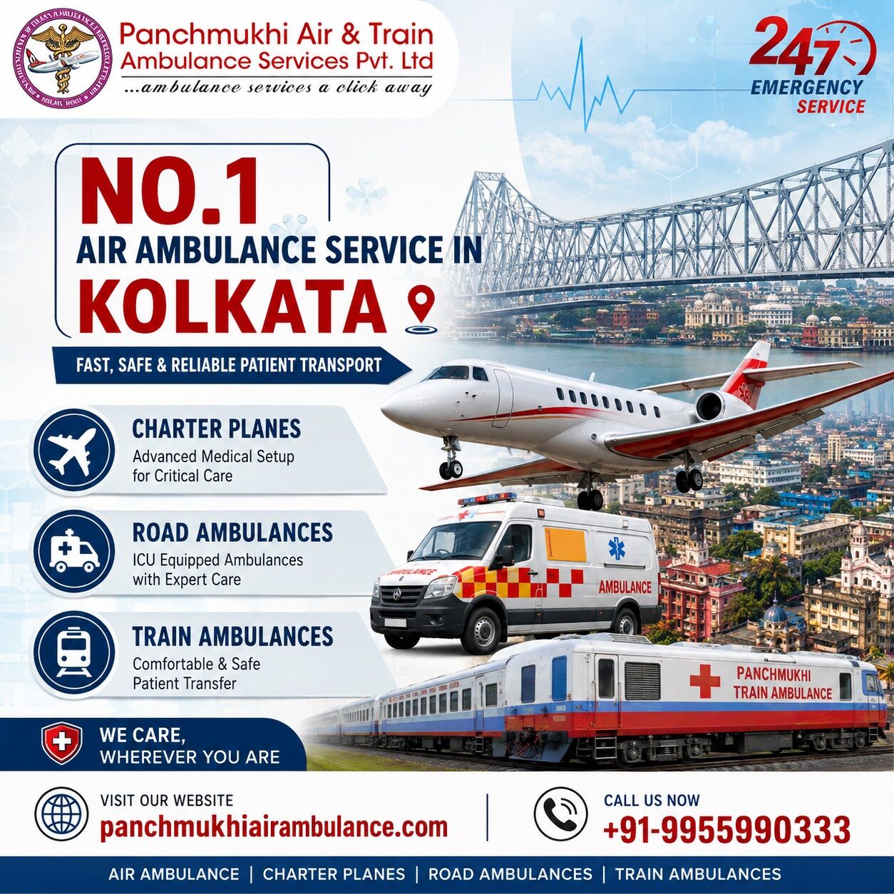 Kolkata, Health, Panchmukhi Air Ambulance In Kolkata Provides Excellent Emergency Transportation Services