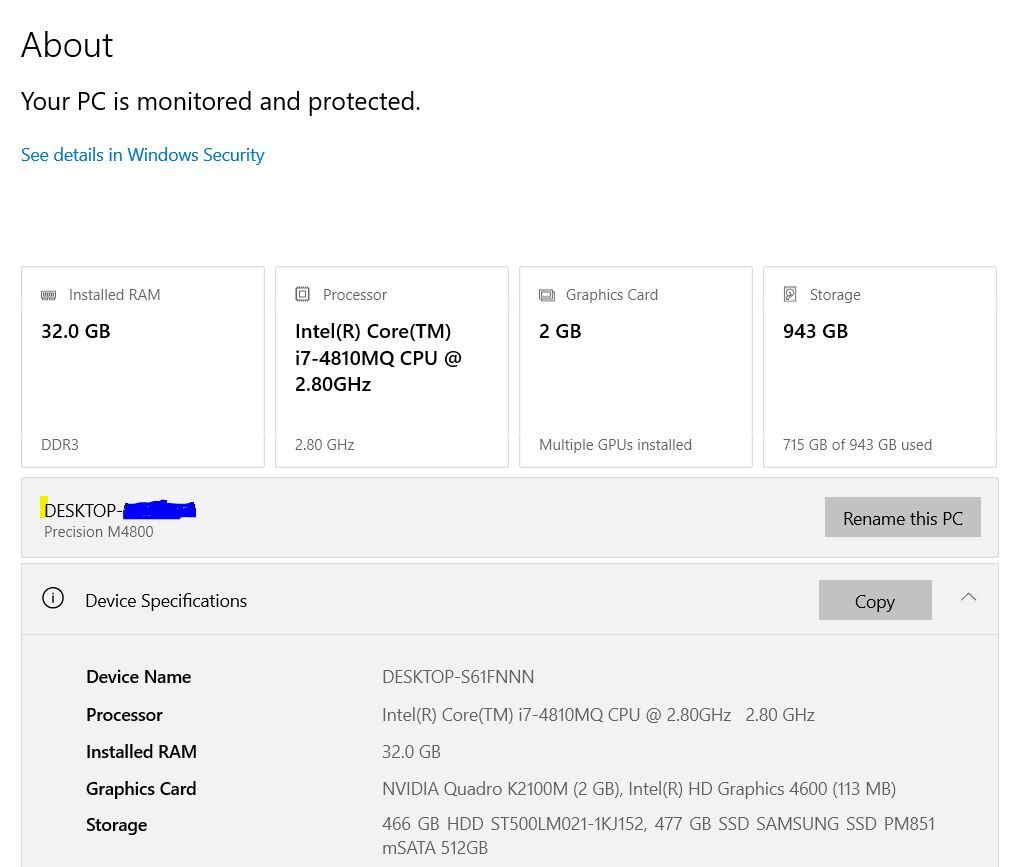 Irqah, Computers, SAR 1700,  Dell Precision M4800 | Core I7 | 32GB RAM | 512GB SSD + 500GB HDD | NVIDIA Quadro For SALE