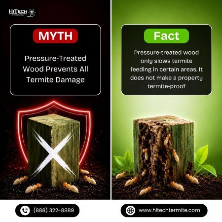 New York, Pest Control, Myth Vs Fact - Pressure-Treated Wood Does Not Stop Every Termite Infestation