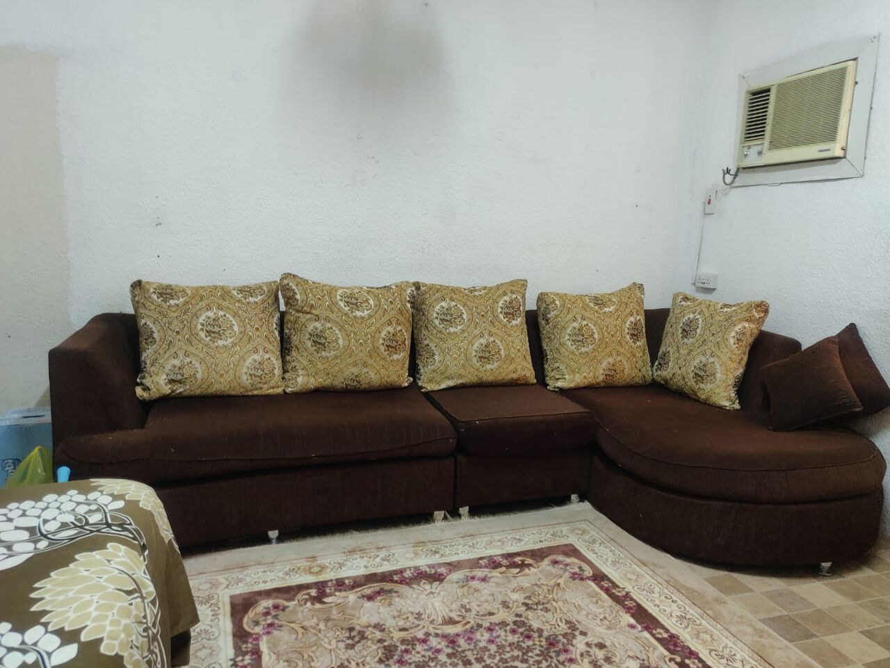 Al Murabba, Furniture, SAR 300,  L-Shaped Sofa Set &ndash; Good Condition &ndash; SAR 300