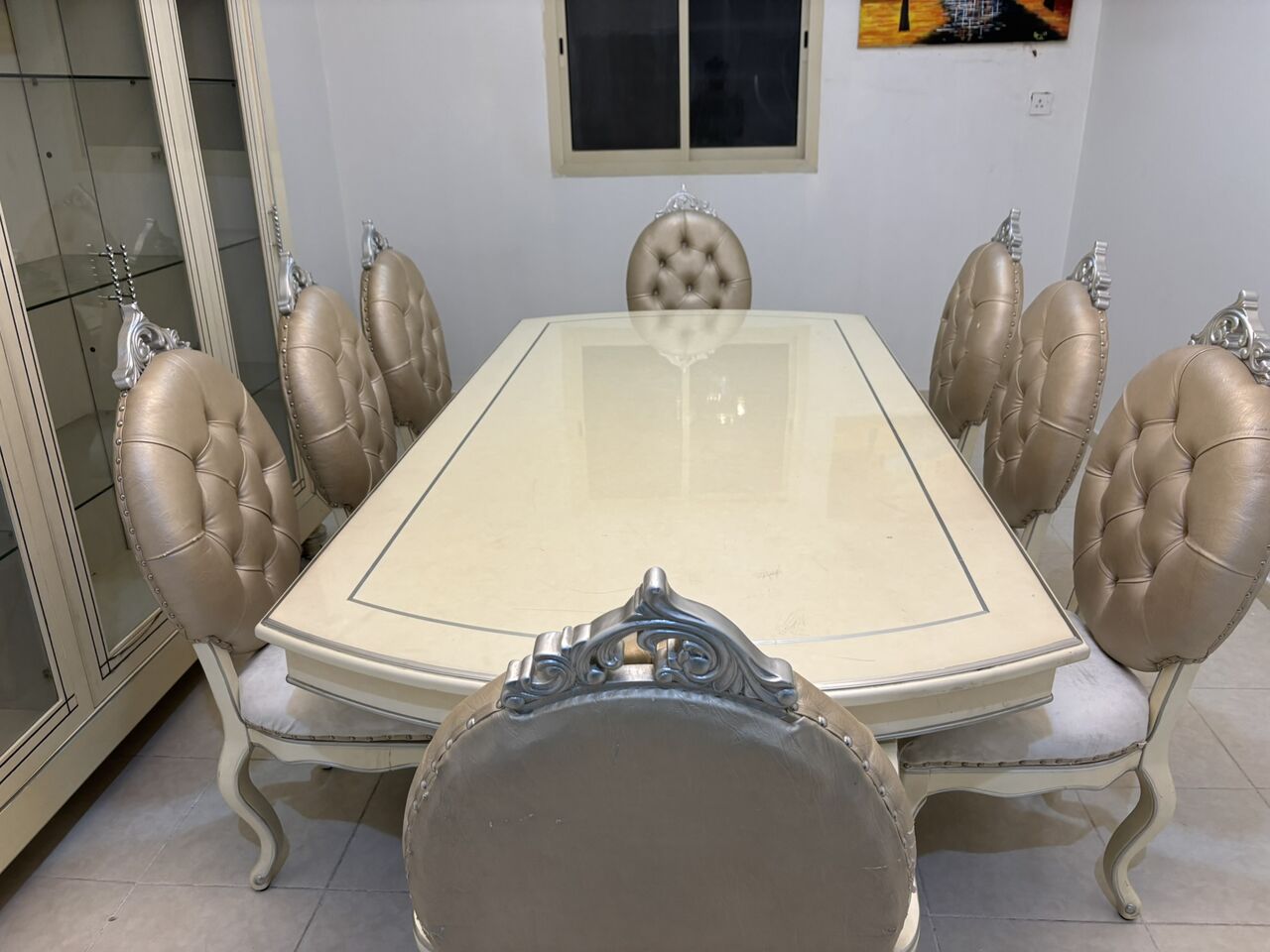 Riyadh, Furniture, SAR 800,  Elegant 8-Seater Dining Table Set &ndash; SAR 800