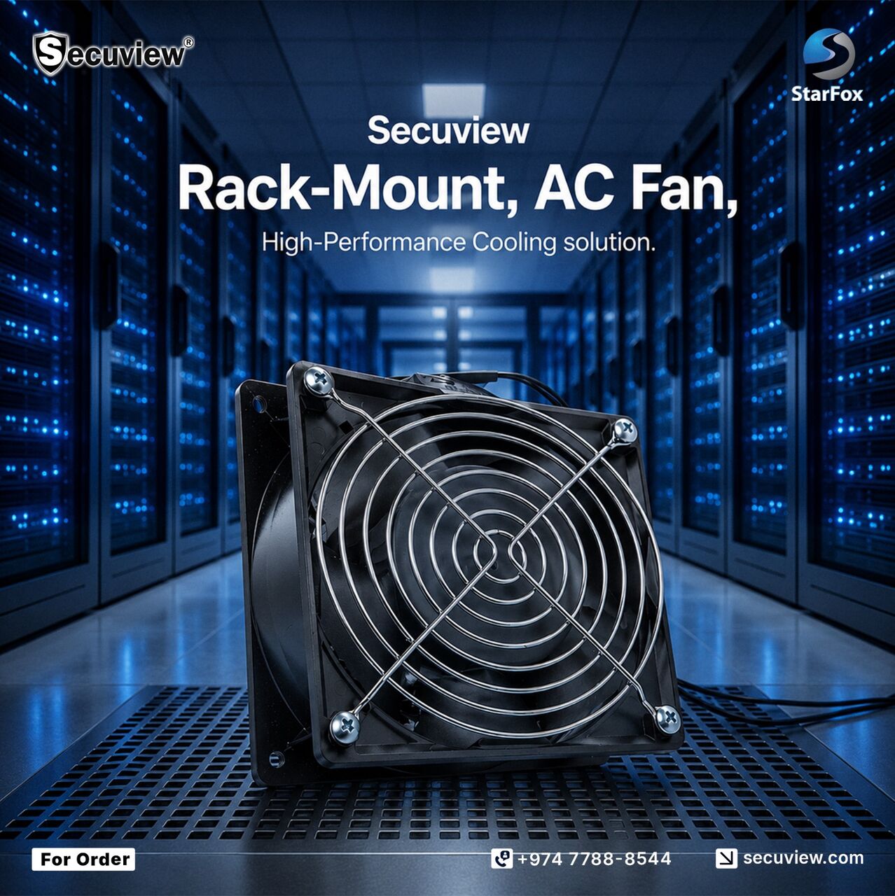 Doha, Electronics, QAR 43,  Secuview Rack-Mount, AC Fan, High-Performance Cooling Solution.