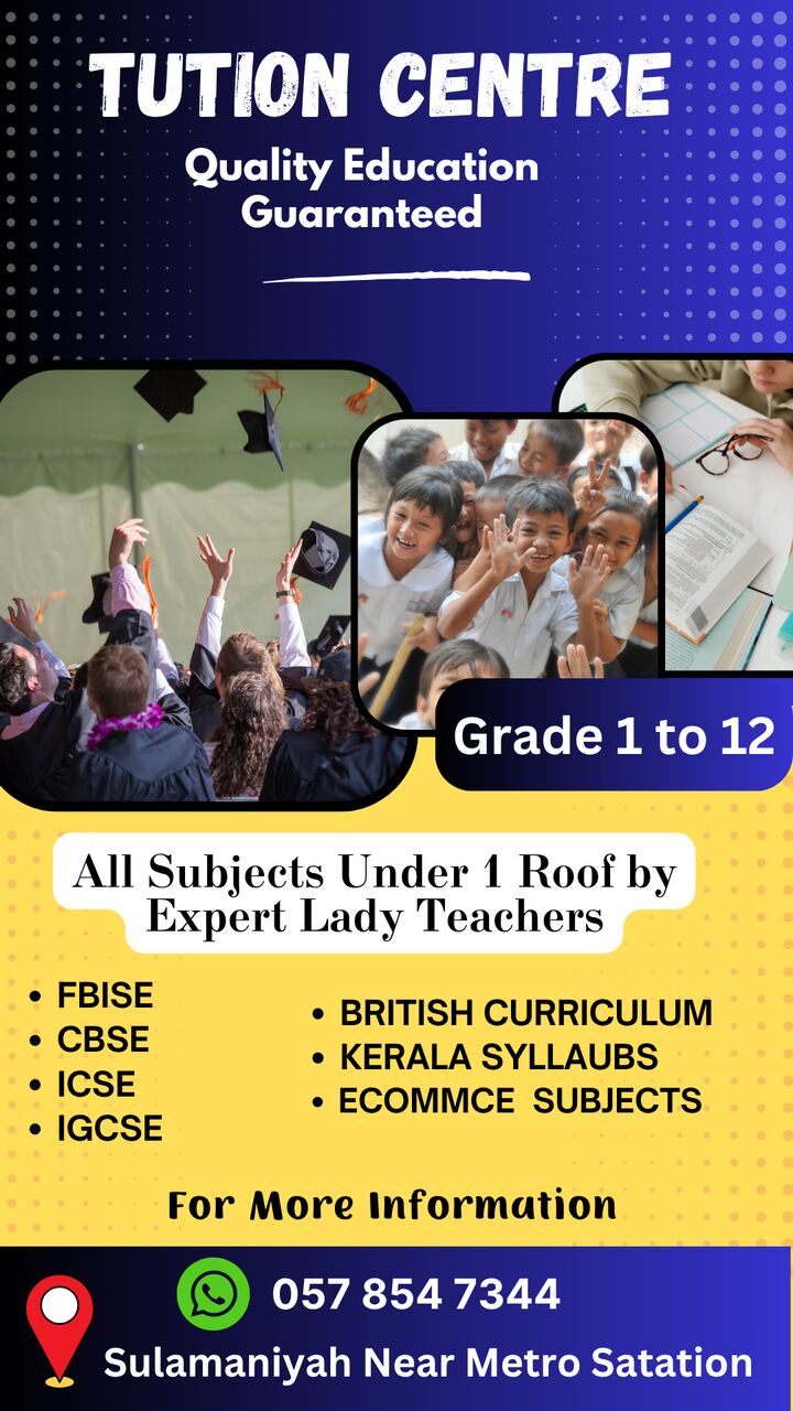 Riyadh, Education, Expert  Home Tuition For Nursery To Grade 12__sulaymaniyah)