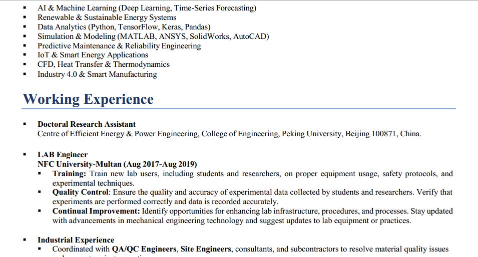 Riyadh, Job Seekers, Mechanical Engineer | Energy Engineer | AI Expert | Available Immediately