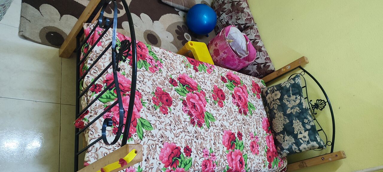 Jubail, Furniture, SAR 150,  Single Bed With Mattress For Sale In 150sr