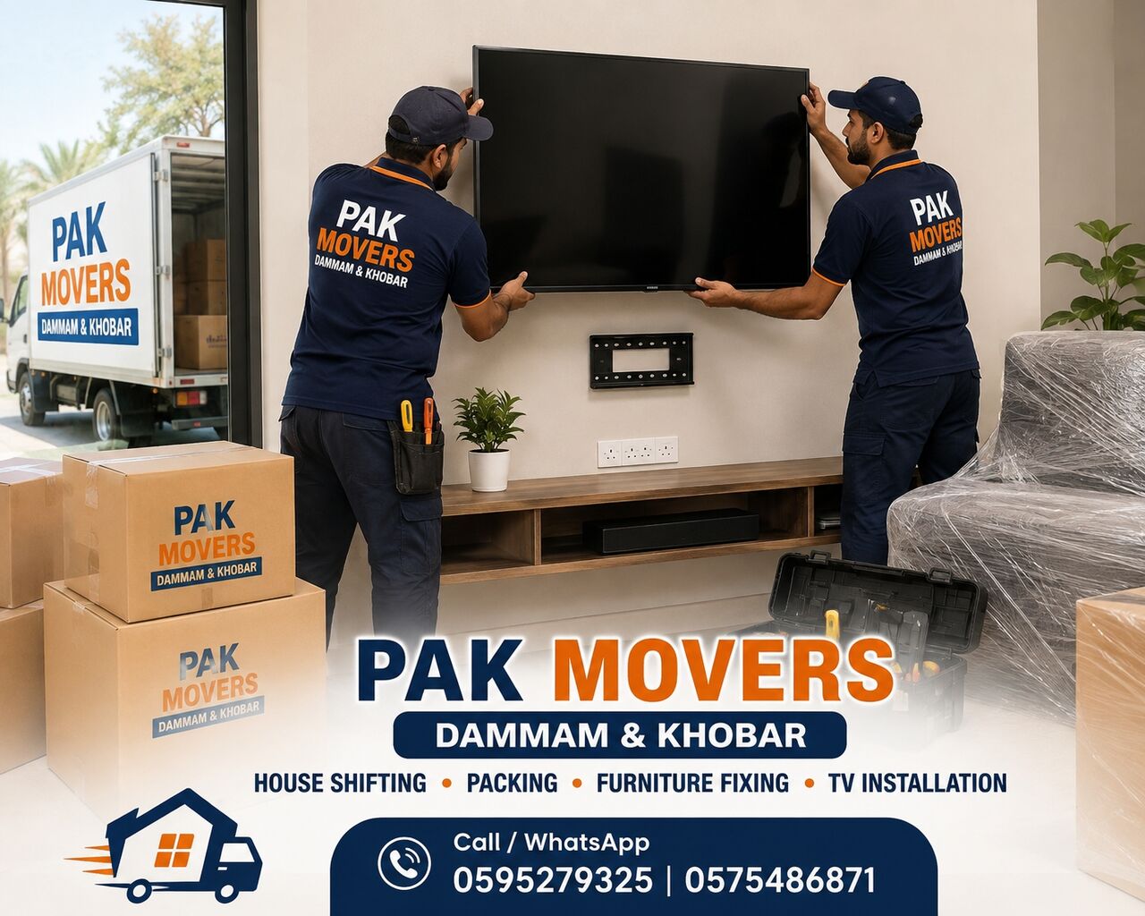 Thuqbah, Delivery, PAK MOVERS DAMMAM & KHOBAR House Shifting &bull; Packing &bull; TV Installation And All Service Khob