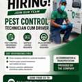 Urgently Hiring: Pest Control Technician Cum Driver