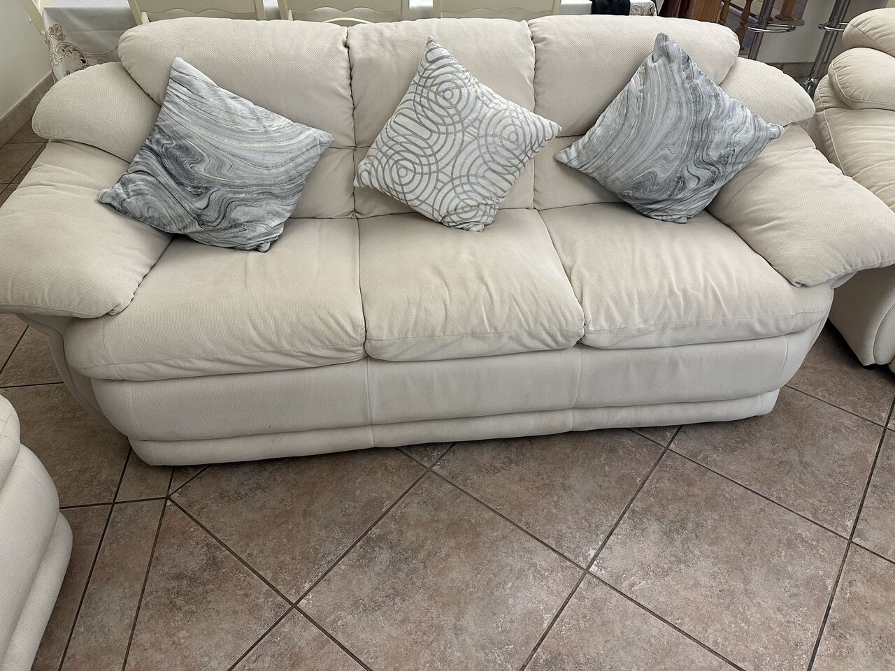 Riyadh, Furniture, SAR 400,  Sofa Set From Home Center 3 Pieces (3 Seater Sofa , 2 Seater Sofa And Sofa Chair)