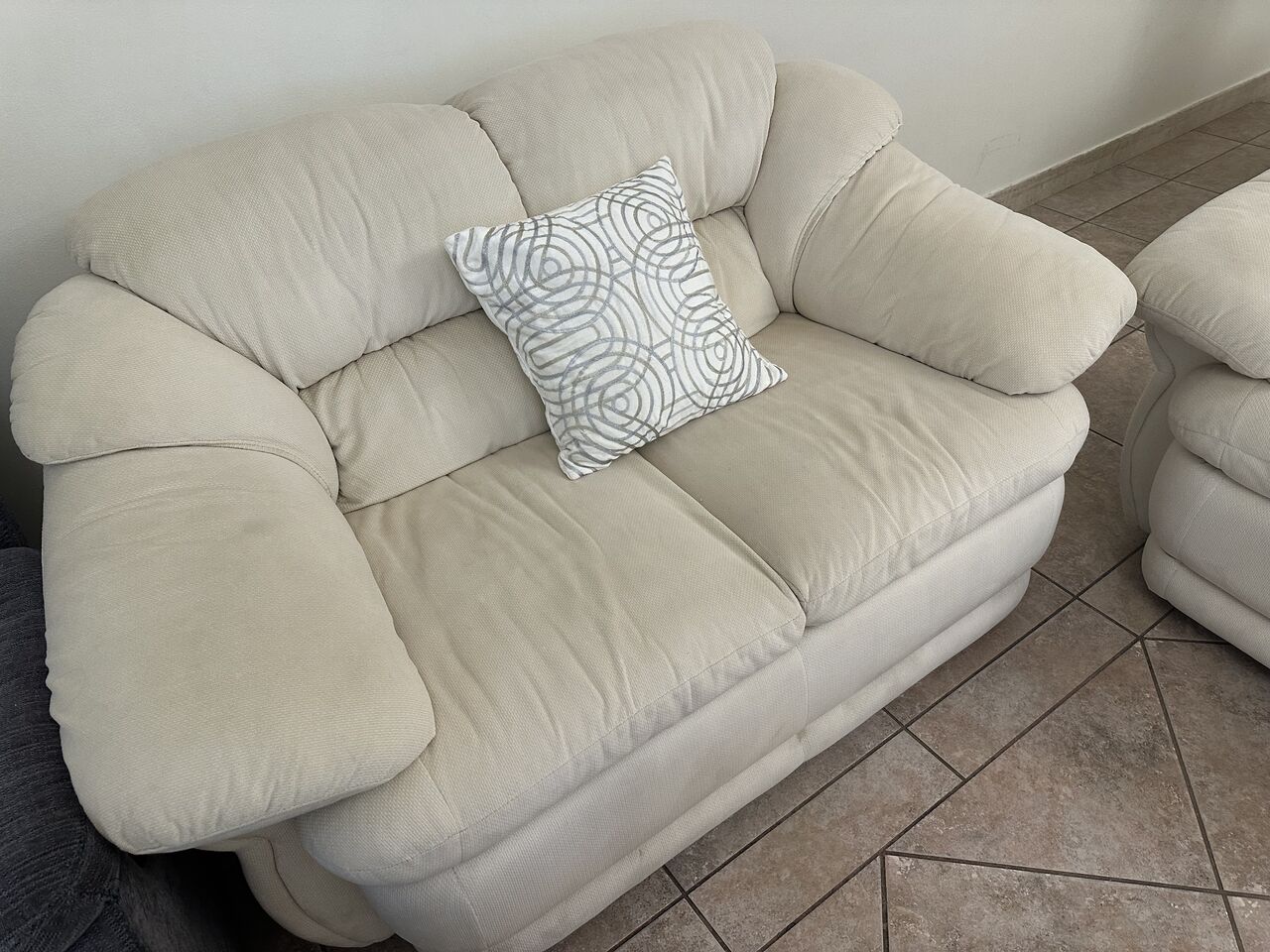 Riyadh, Furniture, SAR 400,  Sofa Set From Home Center 3 Pieces (3 Seater Sofa , 2 Seater Sofa And Sofa Chair)