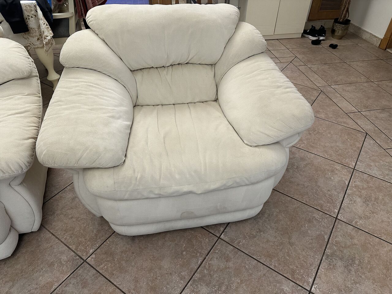 Riyadh, Furniture, SAR 400,  Sofa Set From Home Center 3 Pieces (3 Seater Sofa , 2 Seater Sofa And Sofa Chair)