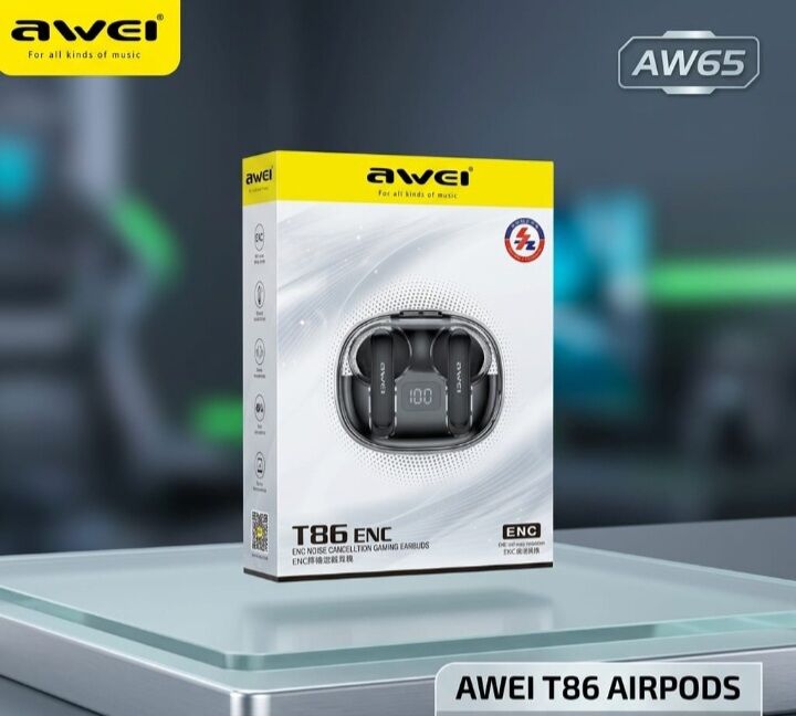 Manama, Mobile Phones, BHD 8,  Awei T86 ENC Noise Canceling Gaming Earbud Set