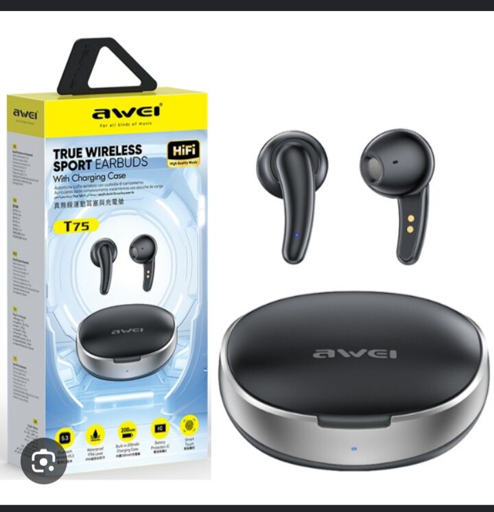 Manama, Electronics, BHD 7,  Awei T75 True Wireless Sport Earbuds