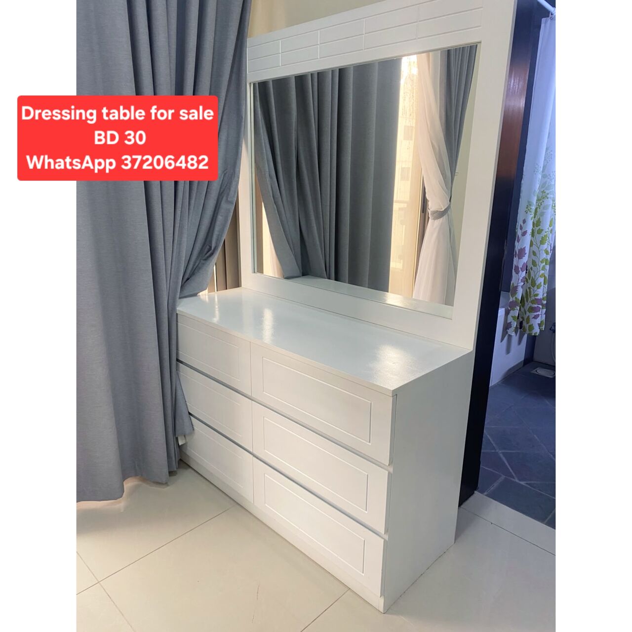 Manama, Furniture, BHD 30,  ✅️ Dressing Table For Sale In Good Condition With Delivery