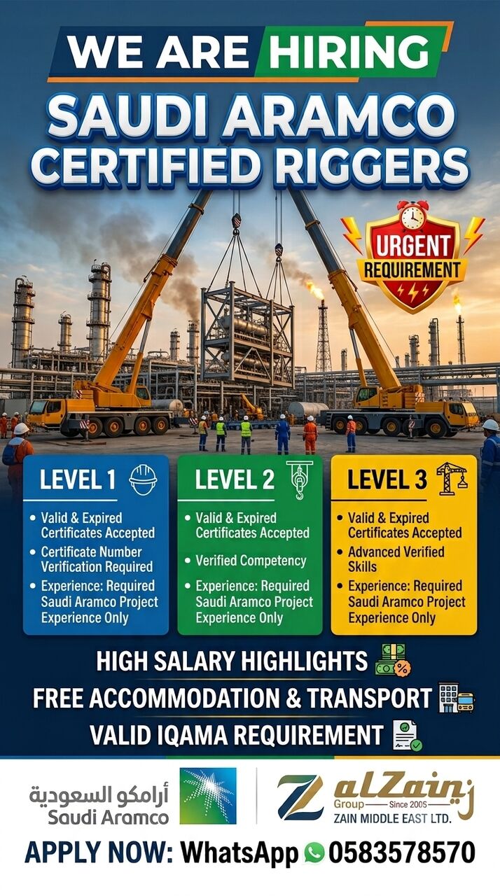 Jubail, Jobs, Urgent Hiring