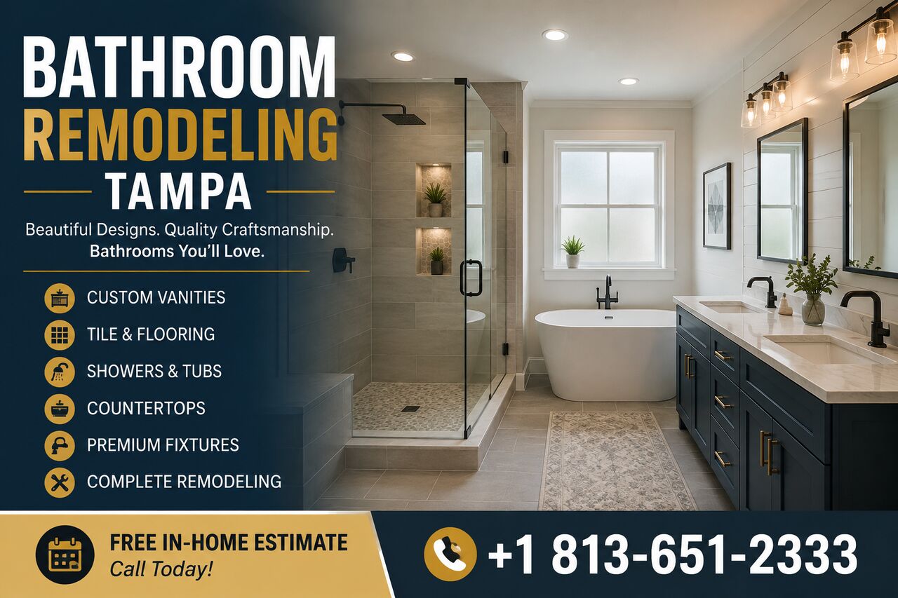 Tampa Bay, Construction, Custom Bathroom Renovations Tampa