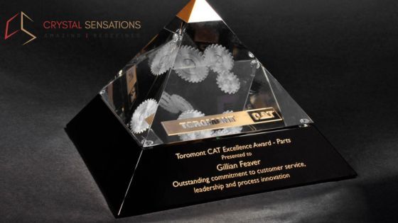 New York, Business, Elegant Engraved Crystal Awards For Business Excellence