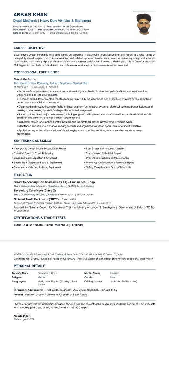 Al Balad, Job Seekers, Desial Mechanic