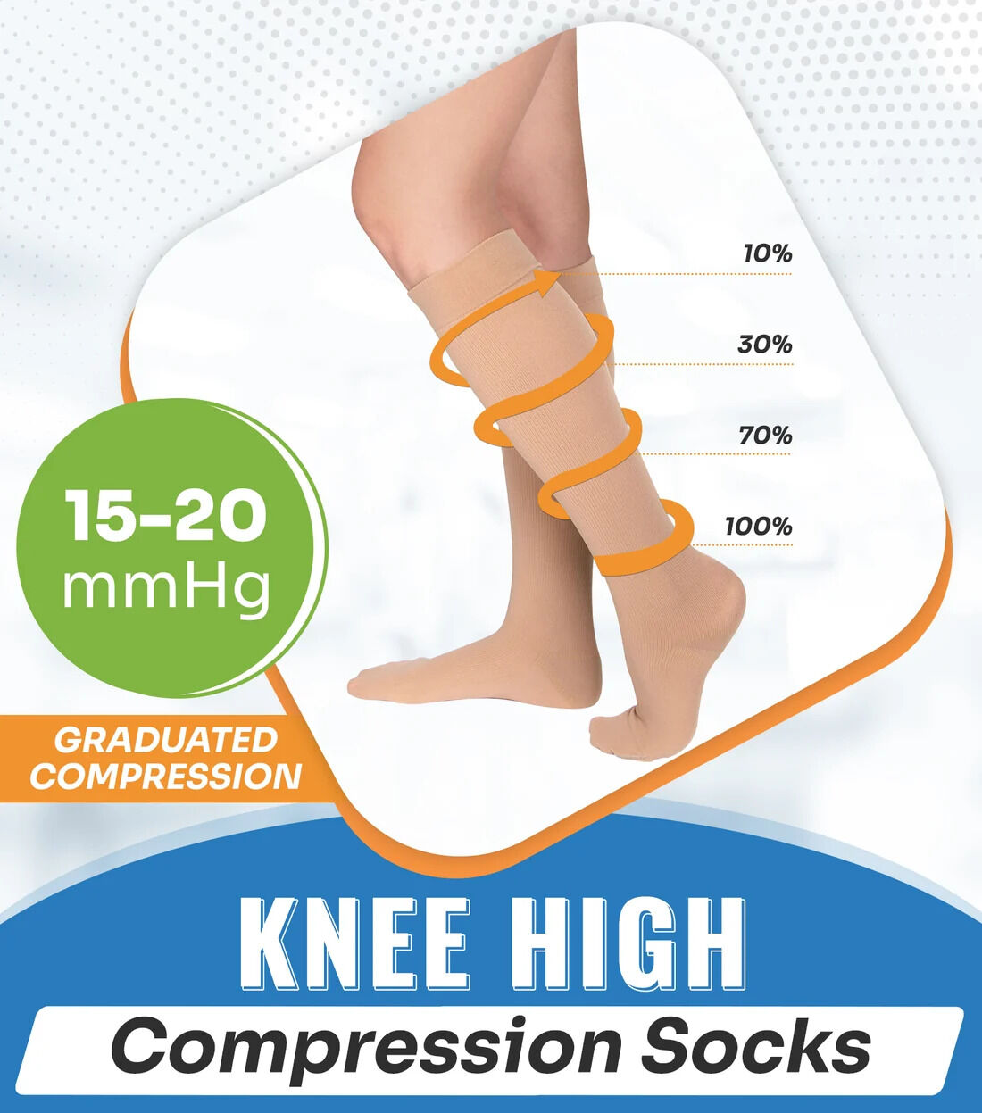 Los Angeles, Health & Beauty Items, USD 14,  SNUG360 15-20 MmHg Knee High Compression Socks - All-Day Leg Support & Comfort