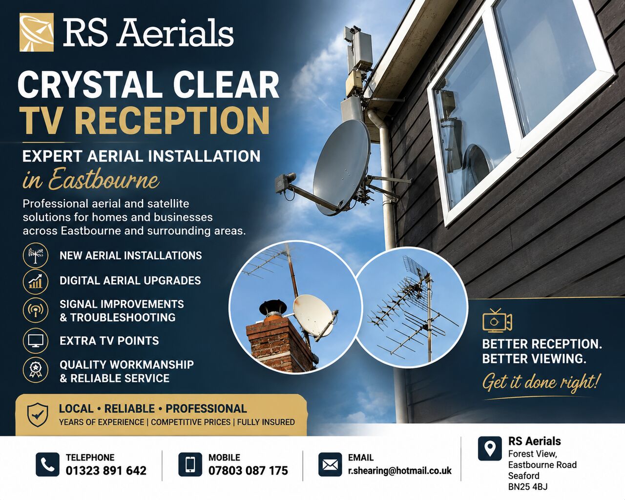 London, Satellite, Get Crystal-Clear TV Reception With Professional Aerial Installation In Eastbourne
