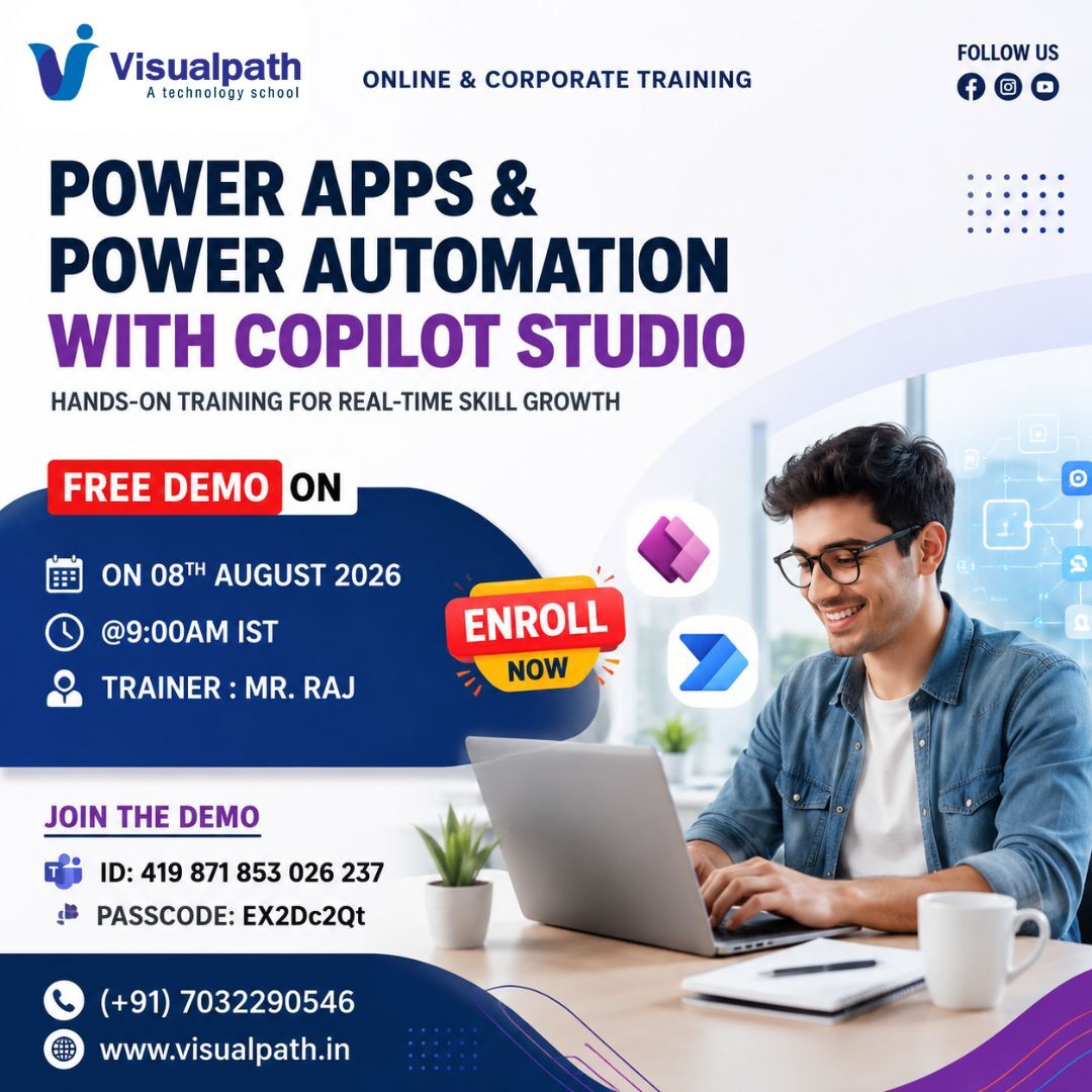 Hyderabad, Education, Power Apps & Power Automate Free Demo By Experts