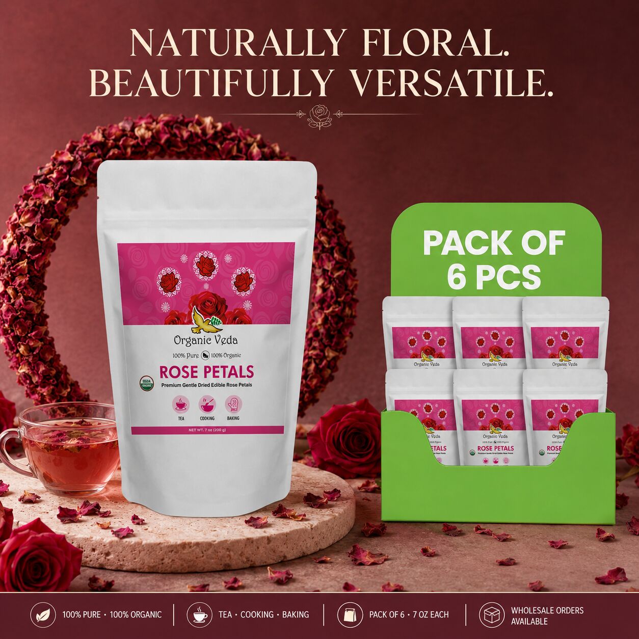 Austin, Health & Beauty Items, USD 121,  Bulk Organic Dried Rose Petals For Tea, Food & Beauty Brands | Wholistic Zone