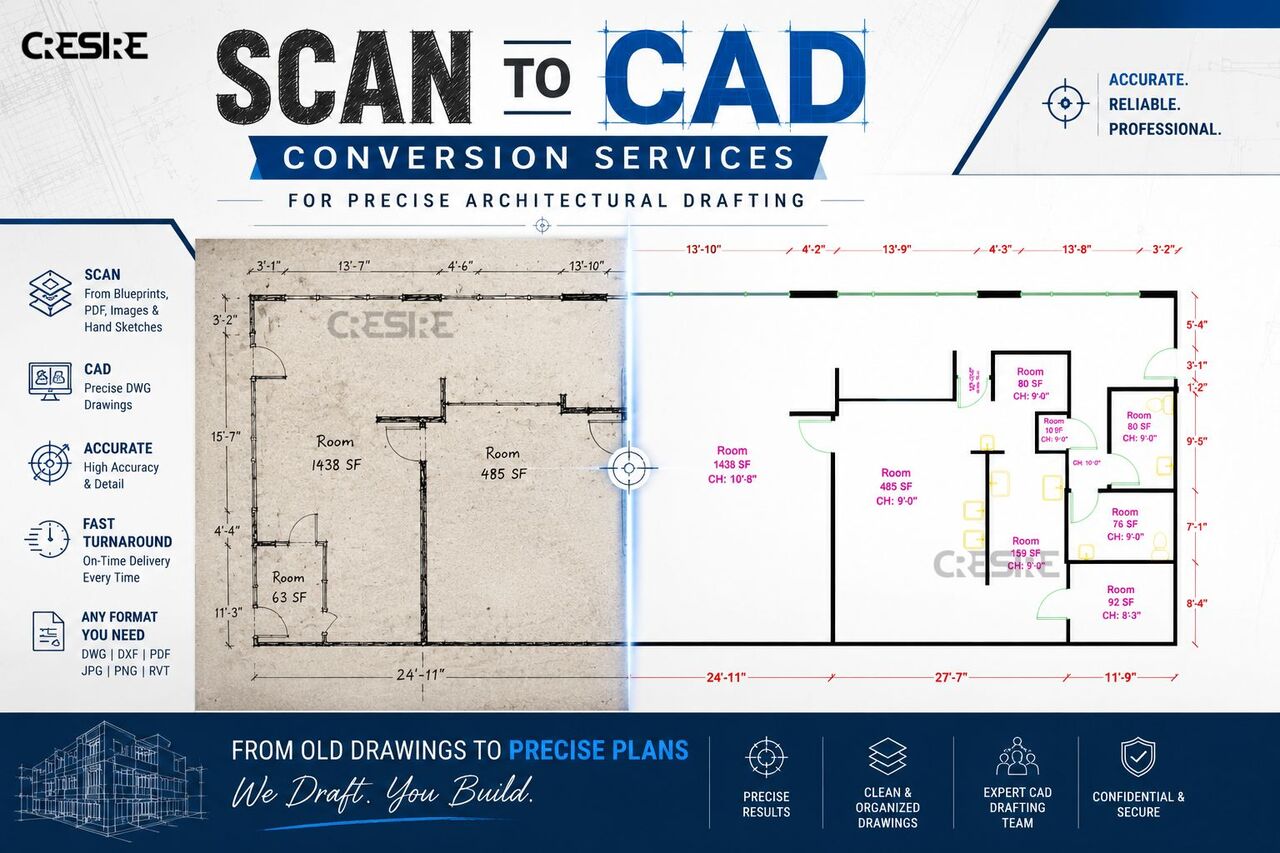 New York, Business, Scan To CAD Conversion Services For Precise Architectural Drafting