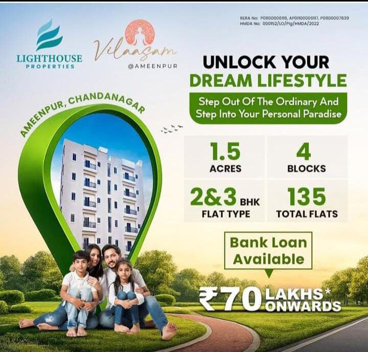 Hyderabad, Residential Plots, INR 6000,  1500 Sq. Feet,  GATED COMMINITY APARTMENTS IN AMEENPUR @ 9392311420