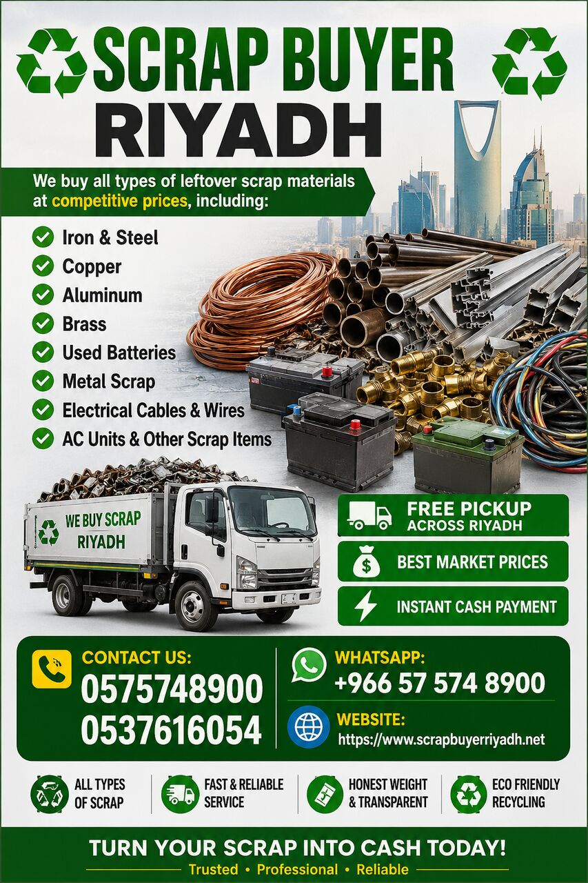 Ad Diriyah, Items Wanted, Metal Scraps Buyer Riyadh Scraps Dealer Contact +966575748900