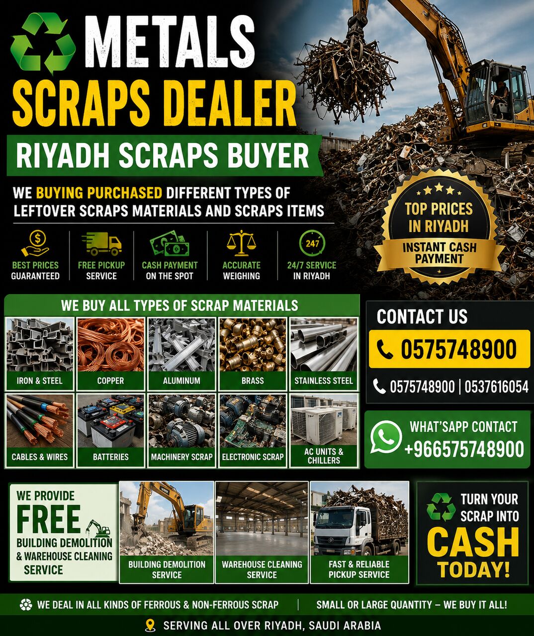Ad Diriyah, Items Wanted, Metal Scraps Buyer Riyadh Scraps Dealer Contact +966575748900