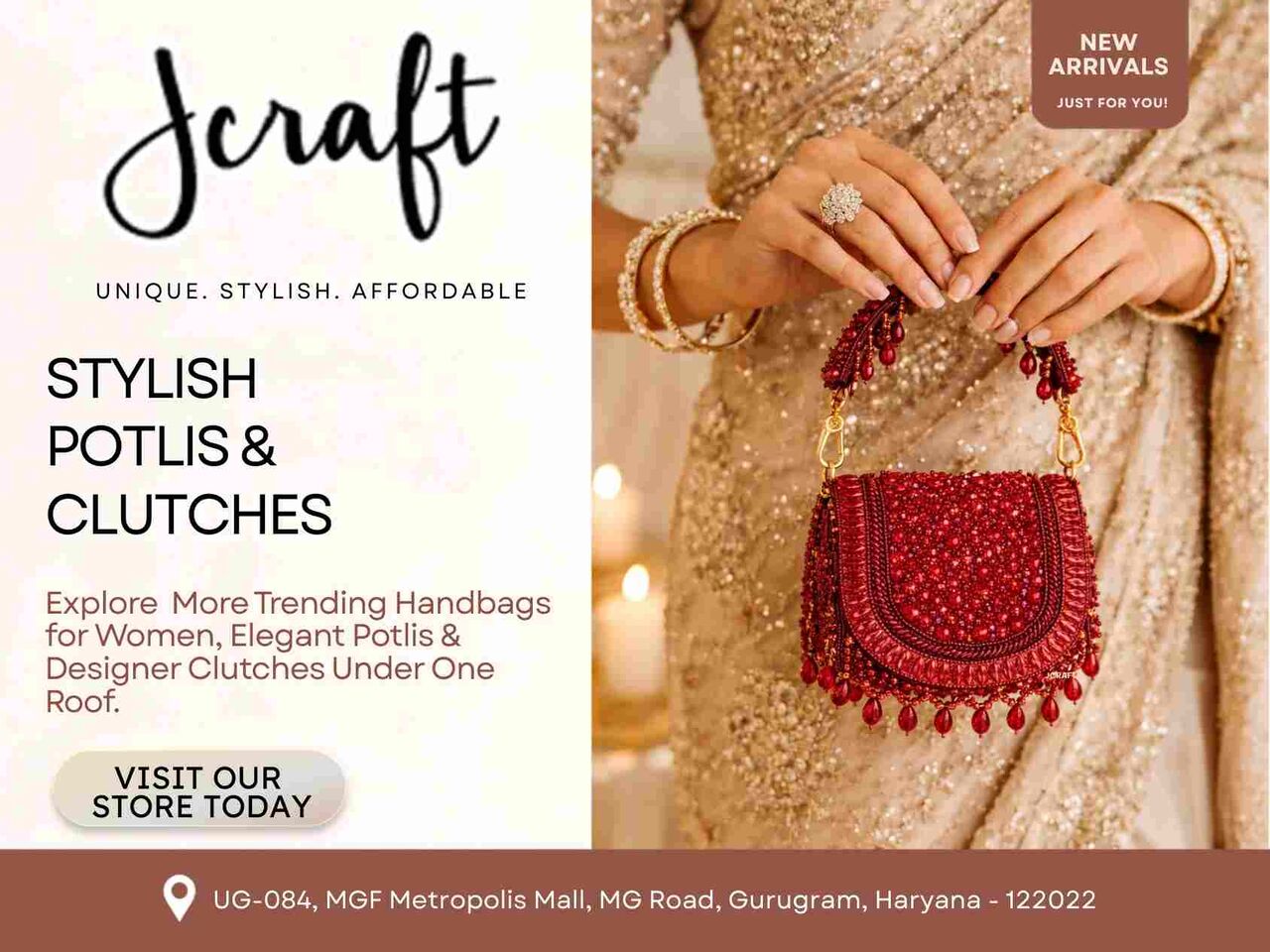 Gurugram, Clothing & Accessories, Premium Leather Bags & Shoulder Bags For Women | JCraft Handbags Gurugram