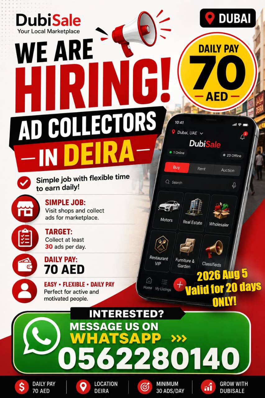 Deira, Jobs, Field Marketing Representative Required In Deira