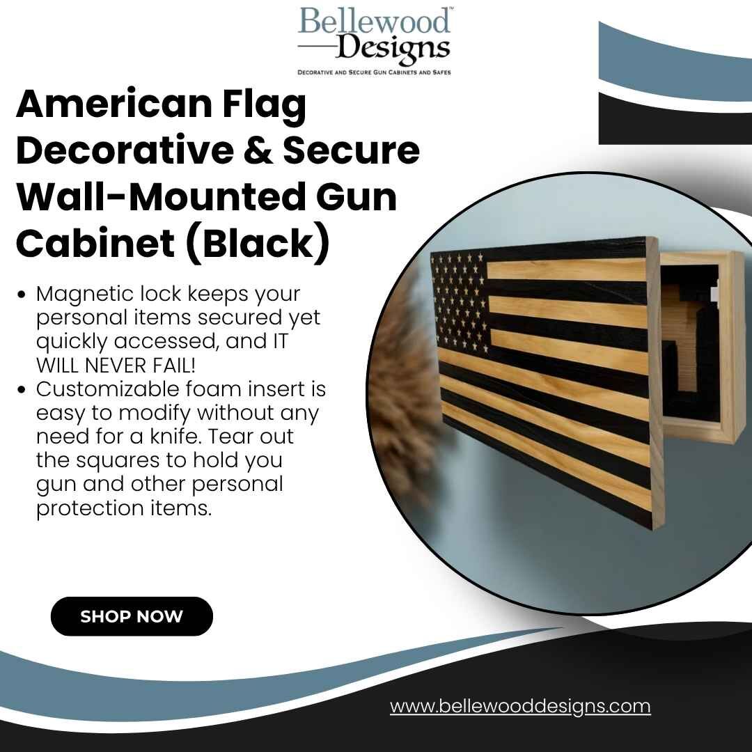 New York, Furniture, USD 139,  American Flag Gun Cabinets & Concealment Storage