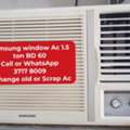 BHD 60,  🌐🌍Samsung Window Ac 1.5 Ton In Good Condition For Sale With Delivery And Fixing