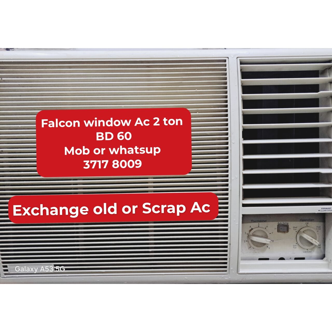Manama, Air Conditioners, BHD 60,  🌐🌍Falcon Window Ac 2 Ton In Good Condition For Sale With Delivery And Fixing