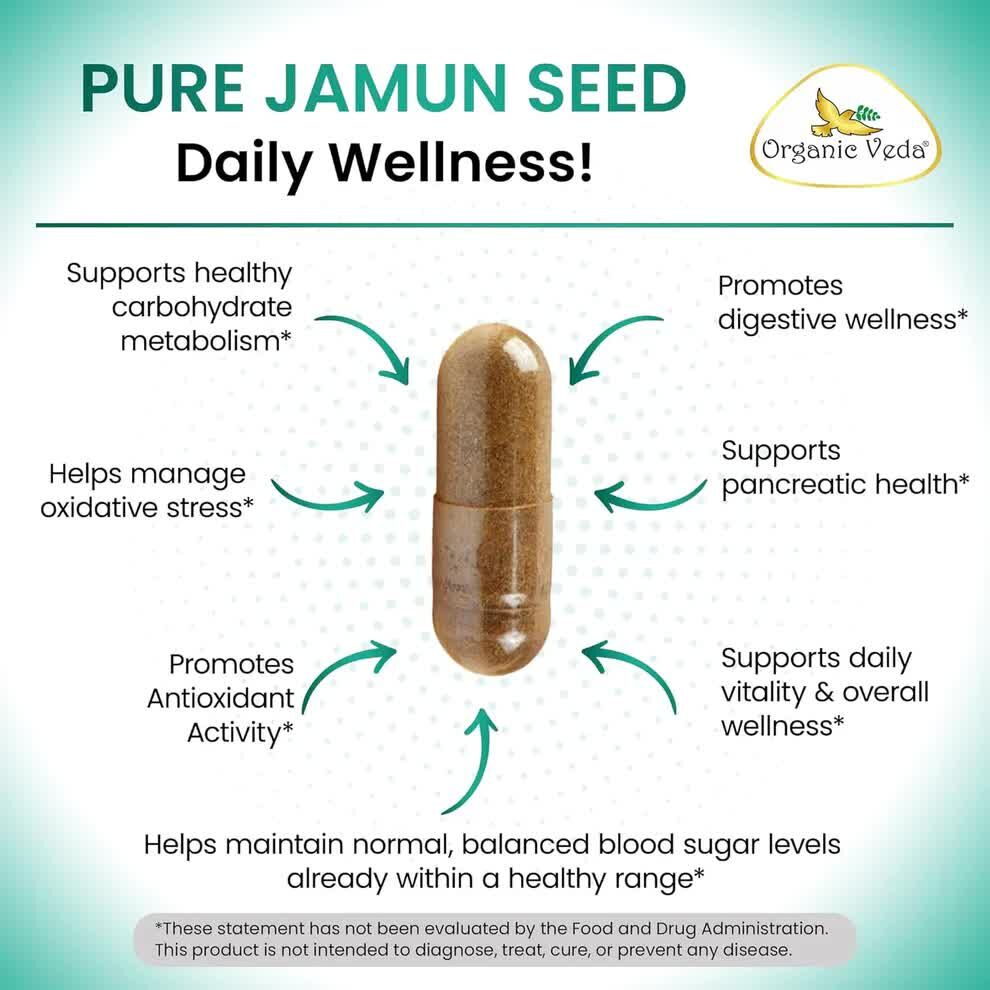 Austin, Health & Beauty Items, USD 83,  Organic Jamun Seed Capsules &ndash; Clean Botanical Nutrition | Wholistic Zone