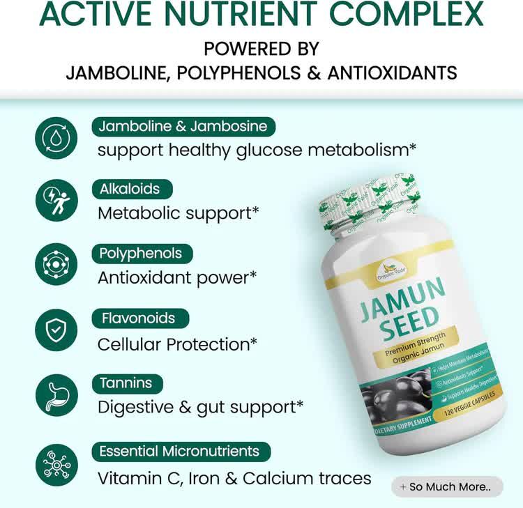 Austin, Health & Beauty Items, USD 83,  Organic Jamun Seed Capsules &ndash; Clean Botanical Nutrition | Wholistic Zone