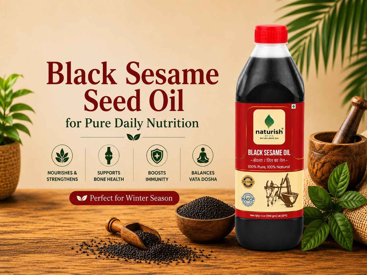 Mumbai, Health & Beauty Items, INR 1150,  Black Sesame Seed Oil For Pure Daily Nutrition