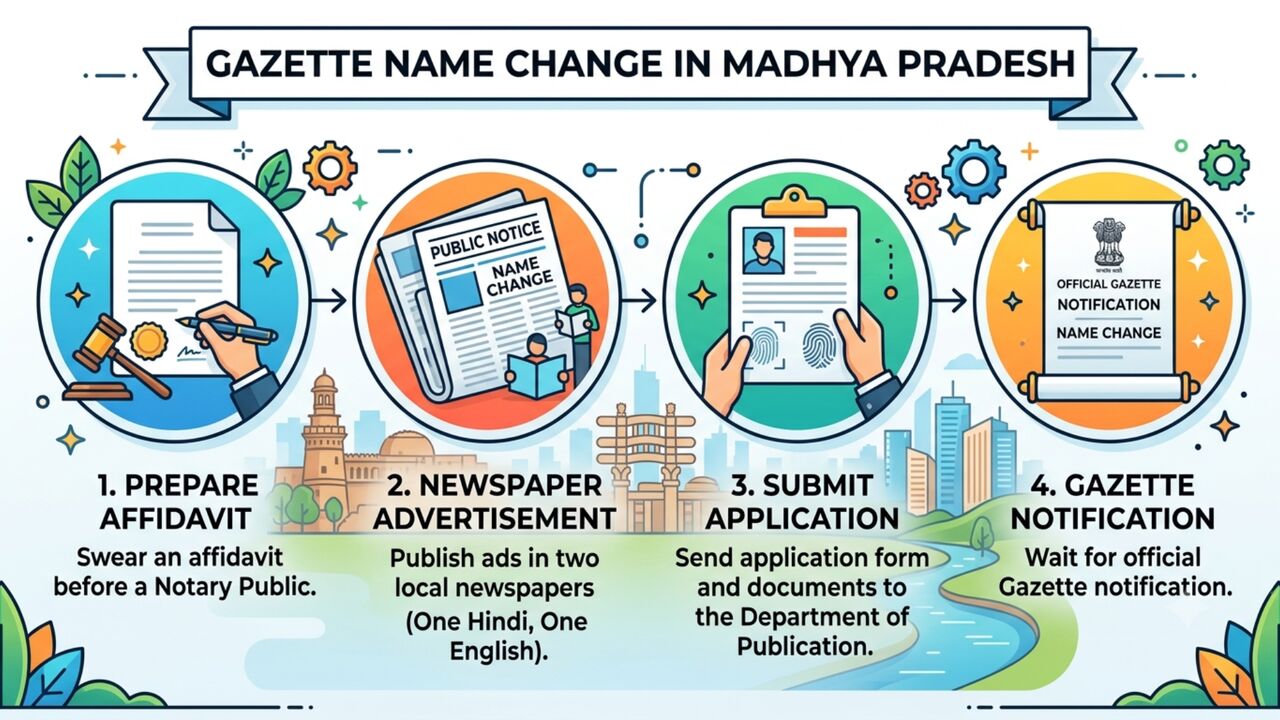 New Delhi, Legal, Get Gazette Name Change In Madhya Pradesh Done Online