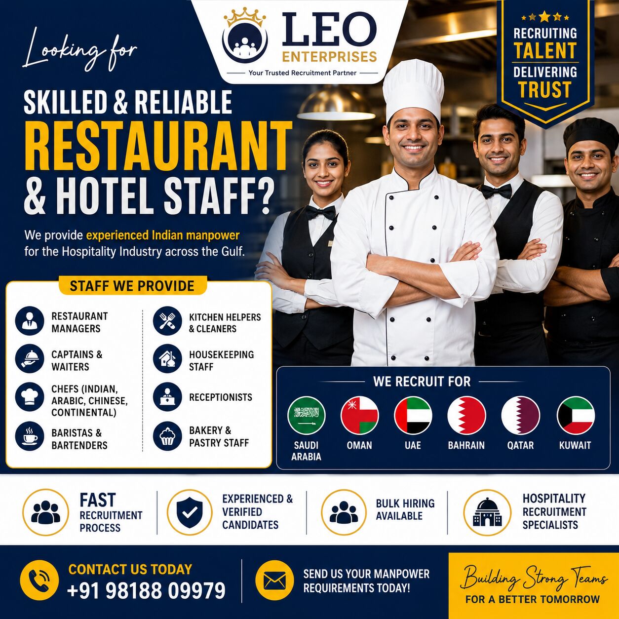 Jeddah, Restaurants, WE ARE HIRING FOR GULF COUNTRIES (HOTEL, RESTAURANT & HOSPITALITY STAFF
