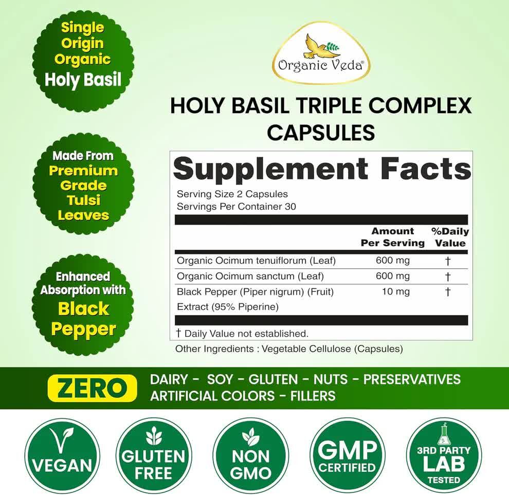 Austin, Health & Beauty Items, USD 83,  Organic Holy Basil Triple Complex &ndash; Three Tulsi Varieties In One | Wholistic Zone