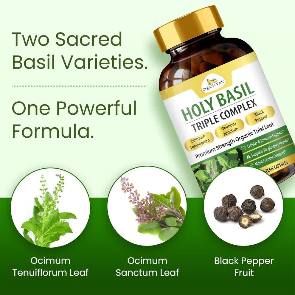 Austin, Health & Beauty Items, USD 83,  Organic Holy Basil Triple Complex &ndash; Three Tulsi Varieties In One | Wholistic Zone
