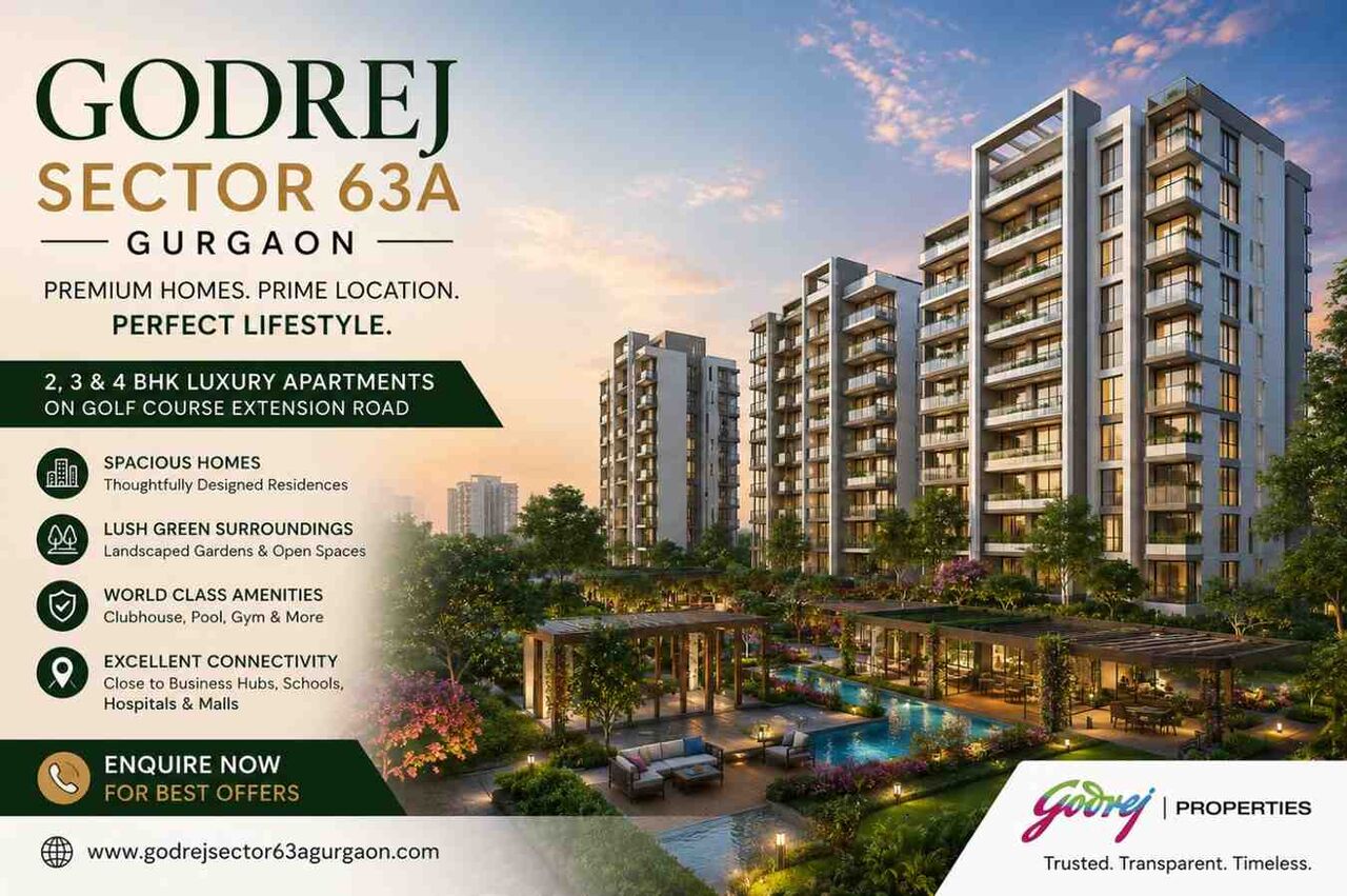 Gurgaon, Real Estate For Sale, Own Your Dream Home At Godrej Sector 63A Gurgaon