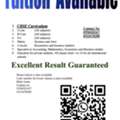 🌟 TUITION AVAILABLE – ALL CLASSES 🌟 CBSE • Cambridge • Local Boards  📚 Subjects & Level