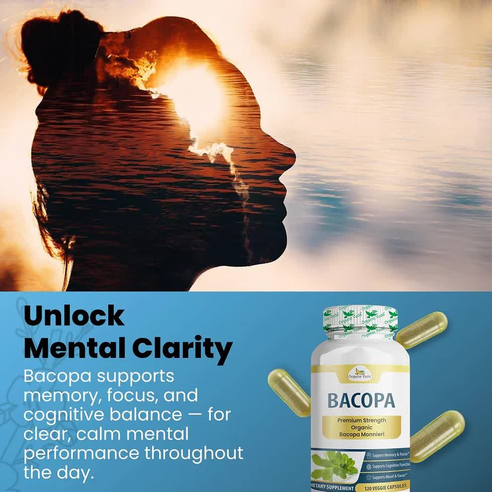 Austin, Health & Beauty Items, USD 83,  Organic Veda Bacopa Capsules &ndash; Plant-Based Support For Focus And Daily Wellness