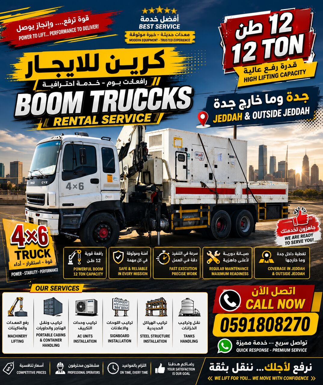 Riyadh, Equipment Rental, Crane Boom Truck For Rent In Saudi Arabia | 5 Ton, 10 Ton & Hydraulic Lifting Services