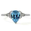 USD 1228,  Women's Swiss Blue Topaz Rings Elegant Jewelry