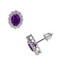 USD 2253,  Amethyst Earrings Natural Purple Gemstone Jewelry
