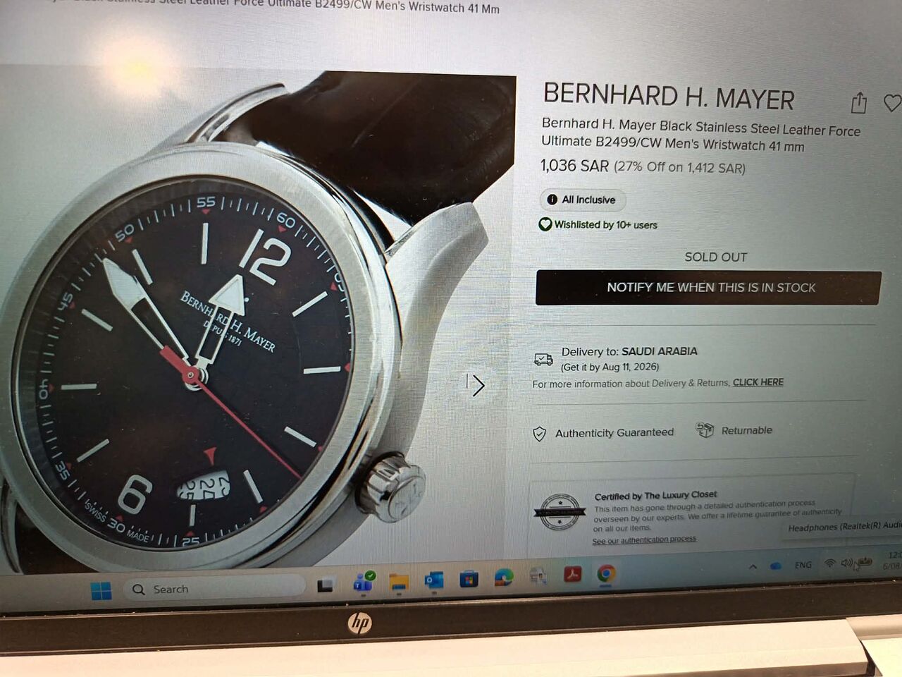 Olaya, Jewelry, SAR 550,  Bernhard H. Mayer Men