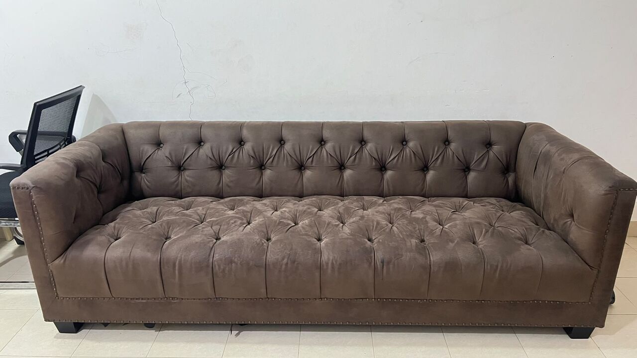 Tubli, Household Items, BHD 70,  3-Seater Chesterfield Sofa + Matching 2ps Lounge Chair For Sale