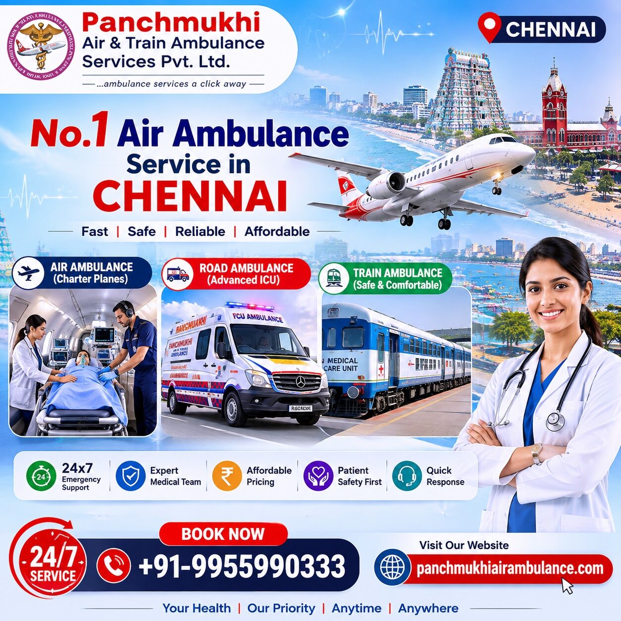 Chennai, Health, Panchmukhi Air Ambulance Service In Chennai Maintains Consistent Quality